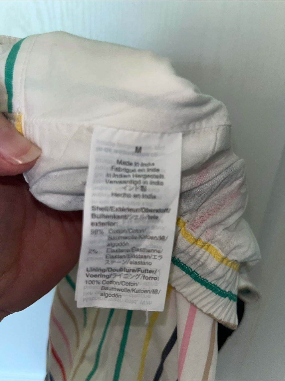 J. Crew White Multi-Color Striped Button-Front Skirt - Picture 5 of 6